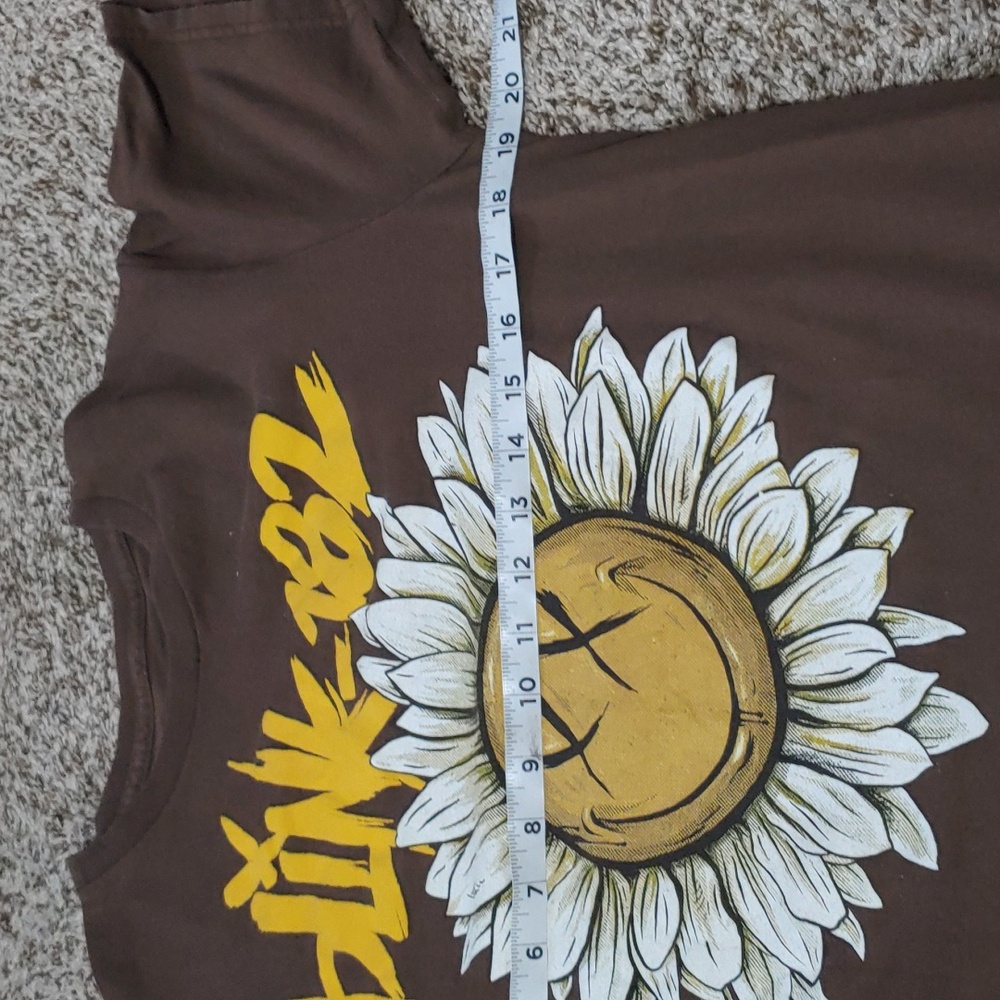 Blink 182 Brown Sunflower Shirt Unisex Size M - Picture 5 of 6